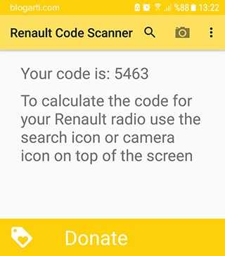 Renault Teyp kodu bulma